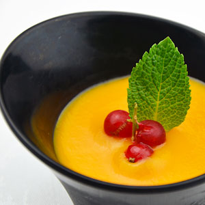 pannacotta con polpa di mango